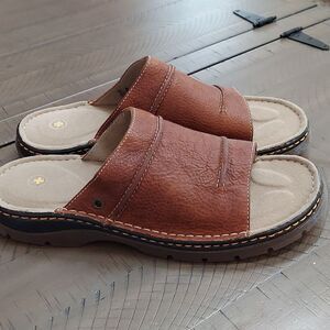 Dr. Martens 8B72 Brown Leather Slides Sandals Sz 13